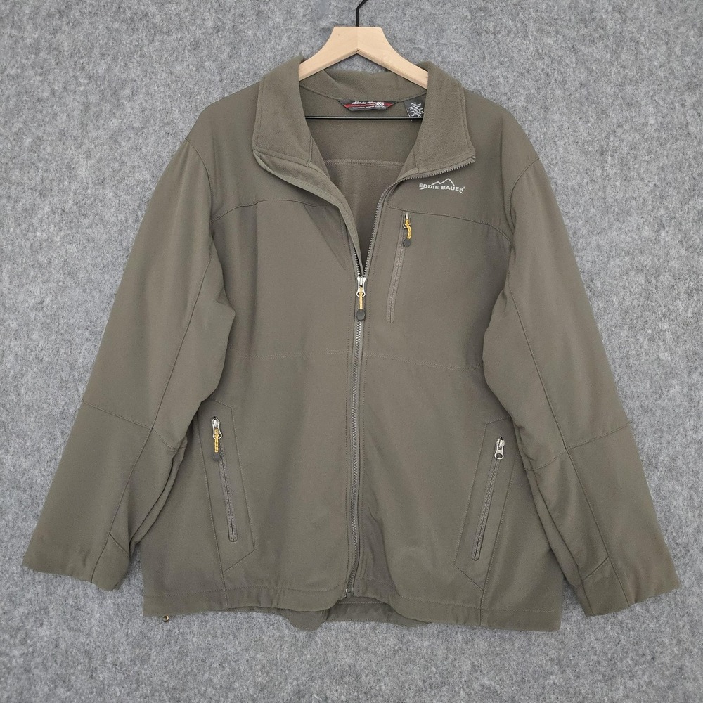Eddie Bauer‎ Jacket Mens XL Green Military System Component Alpine 365 Softshell